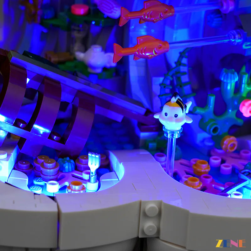 zene bricks Light Kit for LEGO Little Mermaid Royal Clamshell #43225