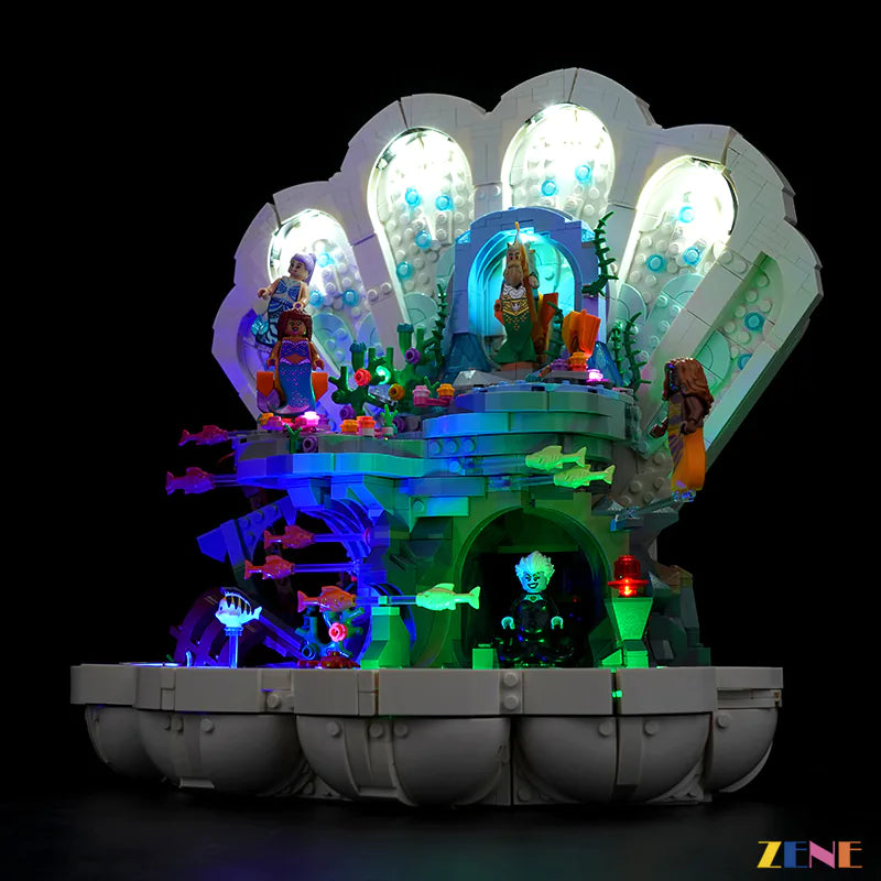 zene bricks Light Kit for LEGO Little Mermaid Royal Clamshell #43225