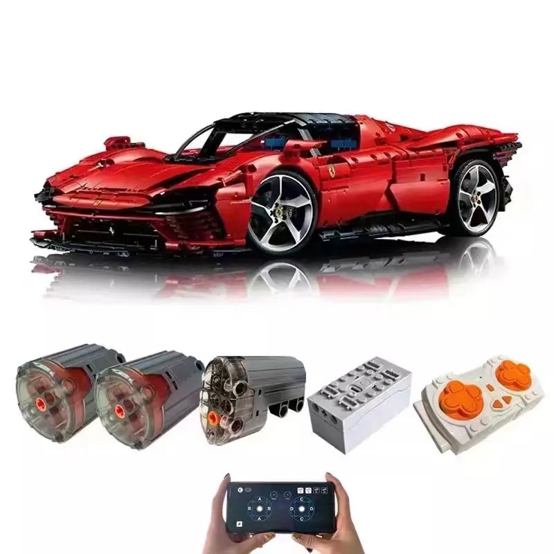 zene bricks Power Functions Kit for LEGO Ferrari Daytona SP3 #42143 Motor