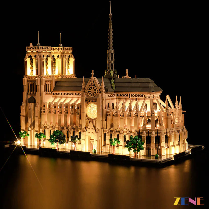 zene bricks Light Kit for Notre Dame de Paris LEGO #21061