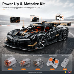 Power Functions Kit for Koenigsegg Sadair's Spear Megacar #42232 Motorize Up