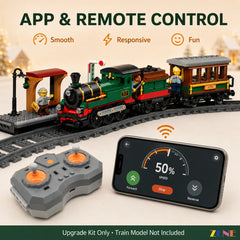 coal tender battery box concealment - ZENE Bricks Power Functions Kit for LEGO® Vintage Steam Train #60511