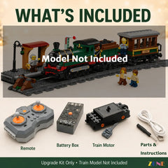 remote speed control railway conversion - ZENE Bricks Power Functions Kit for LEGO® Vintage Steam Train #60511