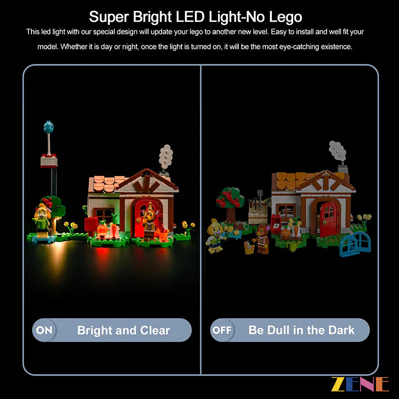 zene bricks Light Kit for LEGO Isabelle's House Visit #77049