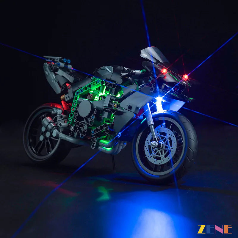 zene bricks Light Kit for LEGO Kawasaki Ninja H2R Motorcycle #42170