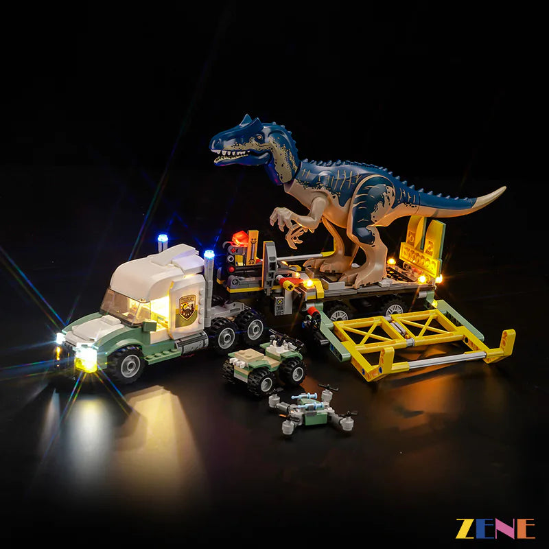 zene bricks LEGO Dinosaur Missions: Allosaurus Transport Truck #76966