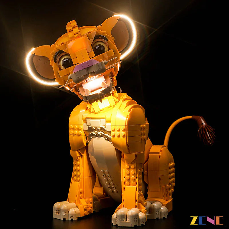 zene bricks Light Kit for LEGO Lion King Young Simba #43247