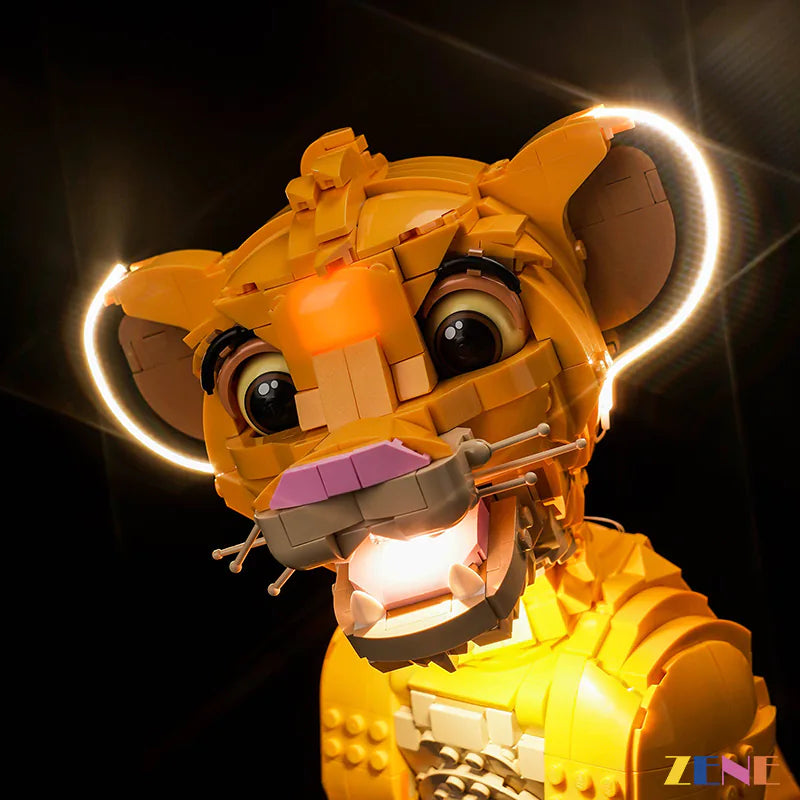 zene bricks Light Kit for LEGO Lion King Young Simba #43247