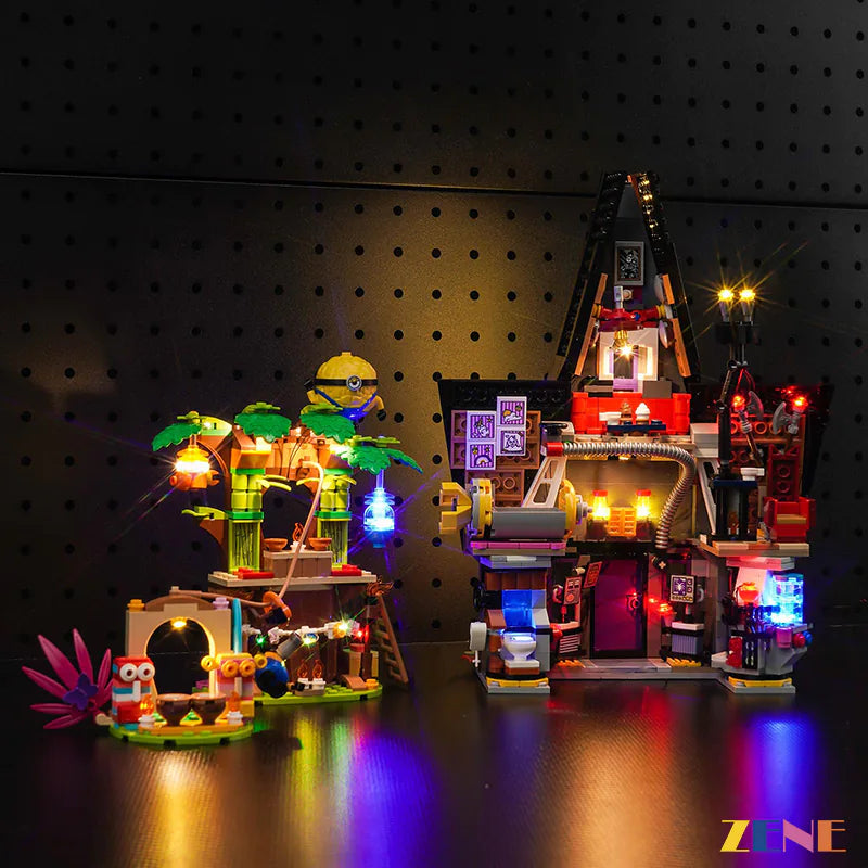zene bricks Light Kit for LEGO Minions and Gru's Family Mansion #75583