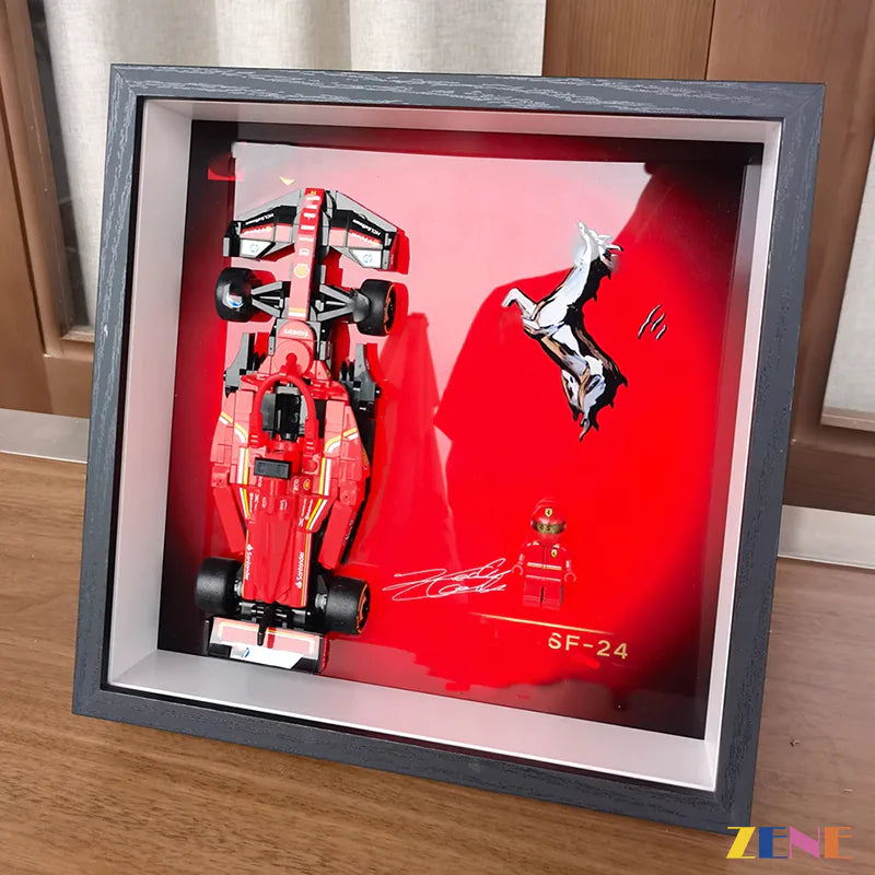 zene bricks Photo Frame Display Board for LEGO Speed Champions Car Series