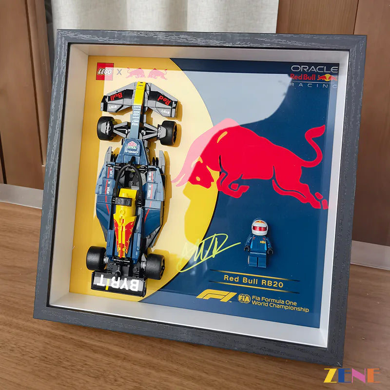 zene bricks Photo Frame Display Board for LEGO Speed Champions Car Series