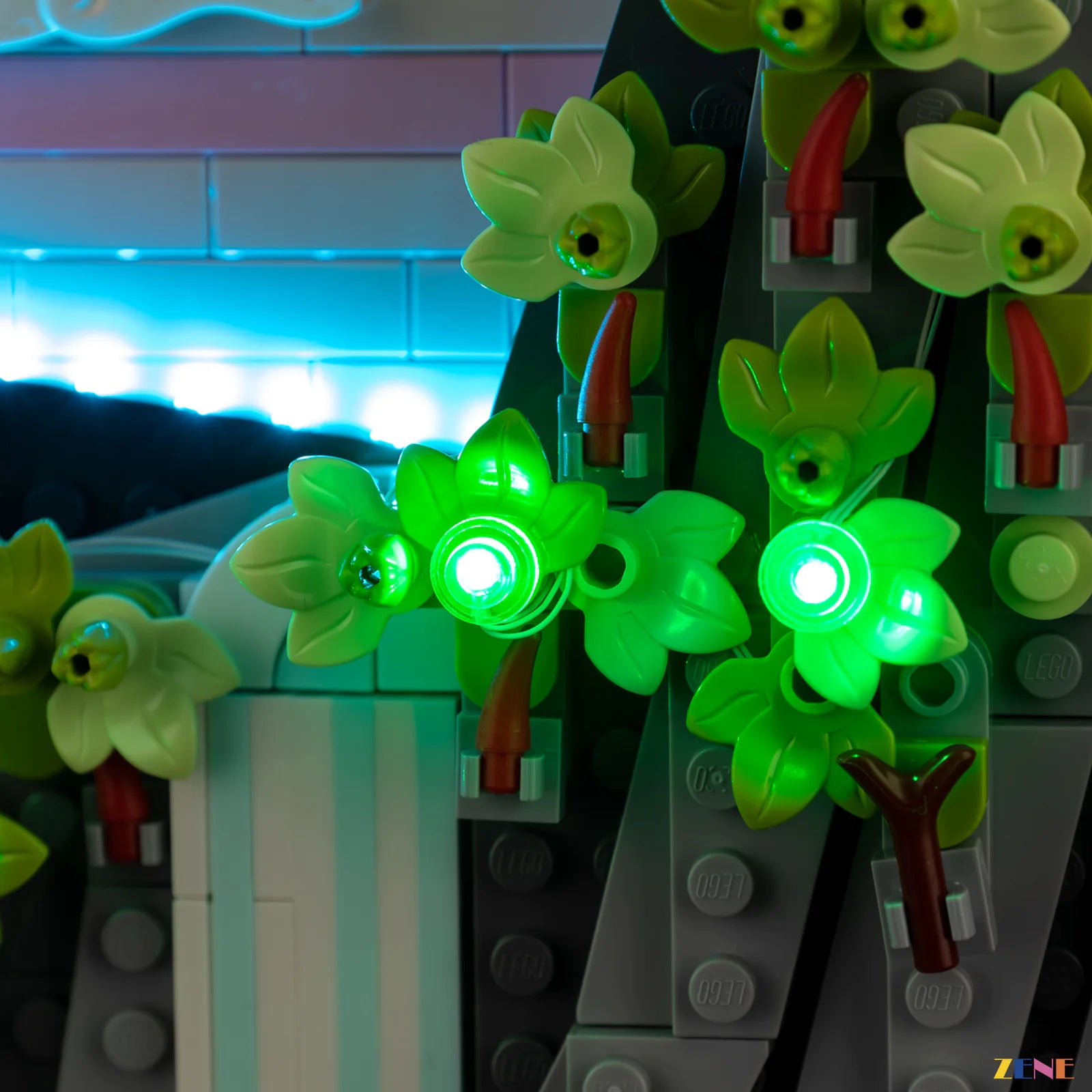 desk display cherry blossom glow - ZENE Bricks Light Kit for LEGO® Japanese Cherry Blossom Landscape #31218
