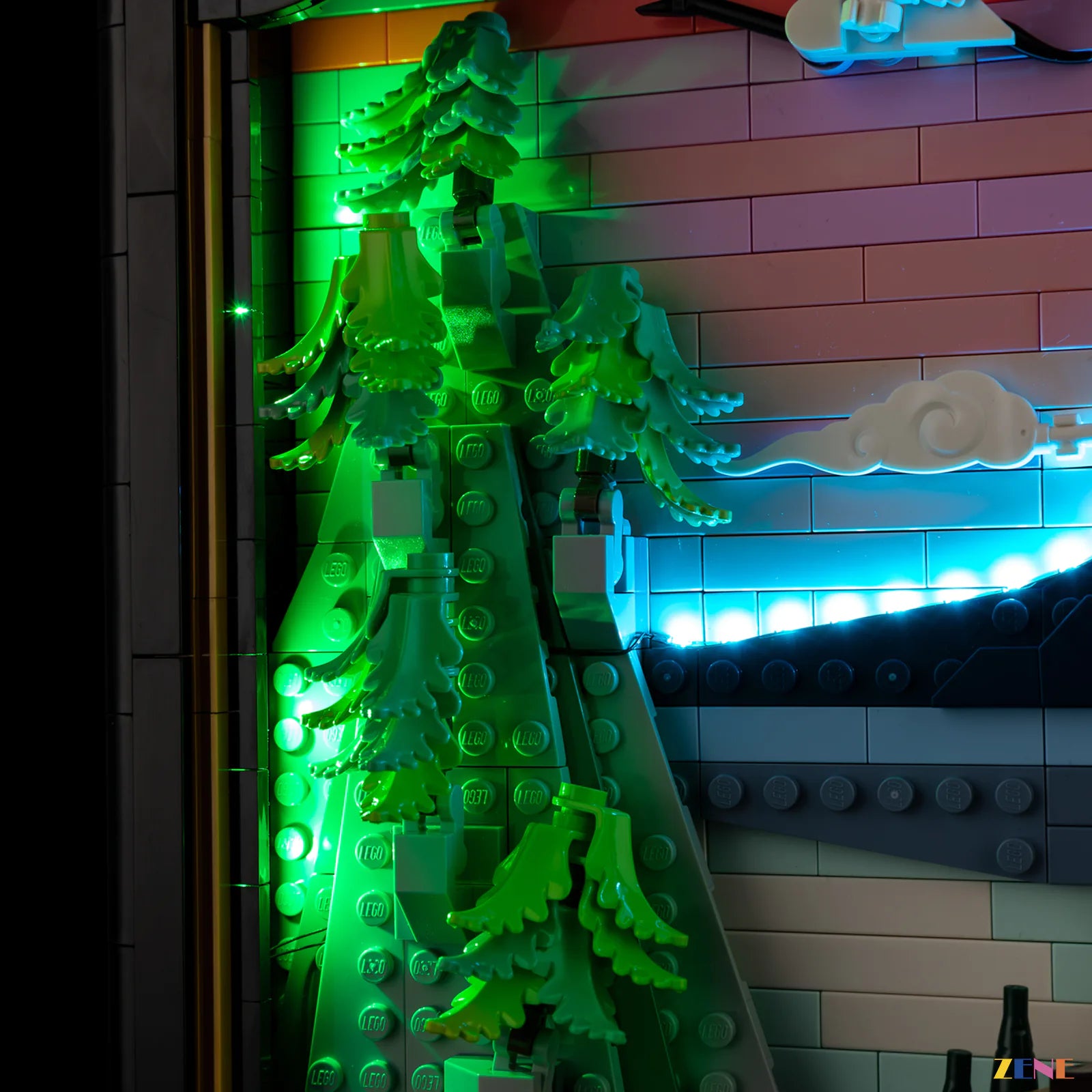 wall mounted landscape evening lighting - ZENE Bricks Light Kit for LEGO® Japanese Cherry Blossom Landscape #31218