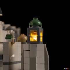 ZENE Bricks LED light kit installed on the Citadel Throne Room of LEGO 11377