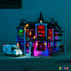 Gothic towers eerie LED glow - ZENE Bricks Light Kit for LEGO® Arkham Asylum #76300
