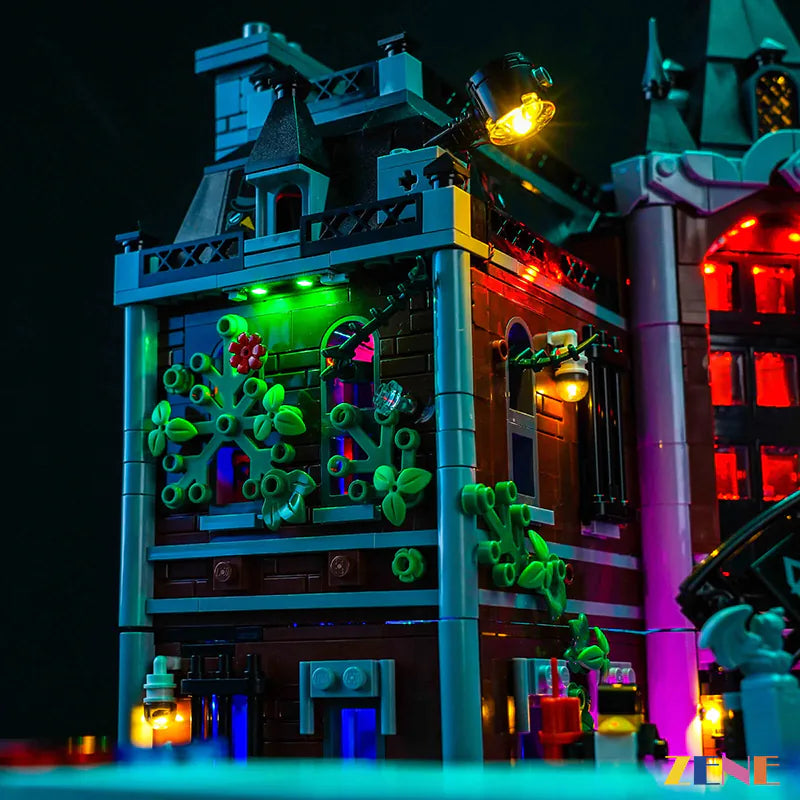 architectural detail LED enhancement - ZENE Bricks Light Kit for LEGO® Arkham Asylum #76300