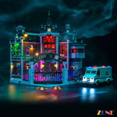 Gotham asylum moonlit display lighting - ZENE Bricks Light Kit for LEGO® Arkham Asylum #76300