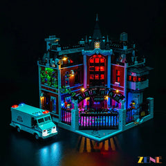 AFOL Gotham City shelf lighting - ZENE Bricks Light Kit for LEGO® Arkham Asylum #76300