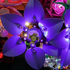 delicate blossom texture accent lighting - ZENE Bricks Light Kit for LEGO® Botanical Flower Wall #11503