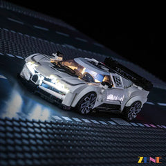 Bugatti hypercar headlights and taillights glow - ZENE Bricks Light Kit for LEGO® Bugatti Centodieci Hyper Sports Car #77240