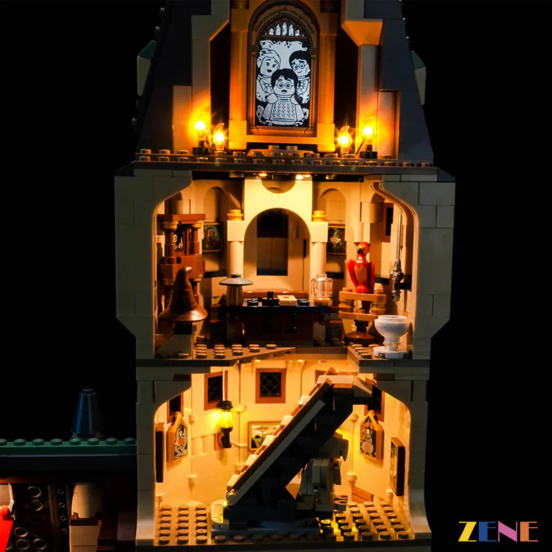 Harry Potter castle shelf lighting - ZENE Bricks Light Kit for LEGO® The Main Tower Hogwarts Castle #76454