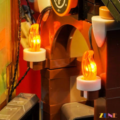 warm windows urban display effect - ZENE Bricks Light Kit for LEGO® NINJAGO The Old Town 15th Anniversary #71861