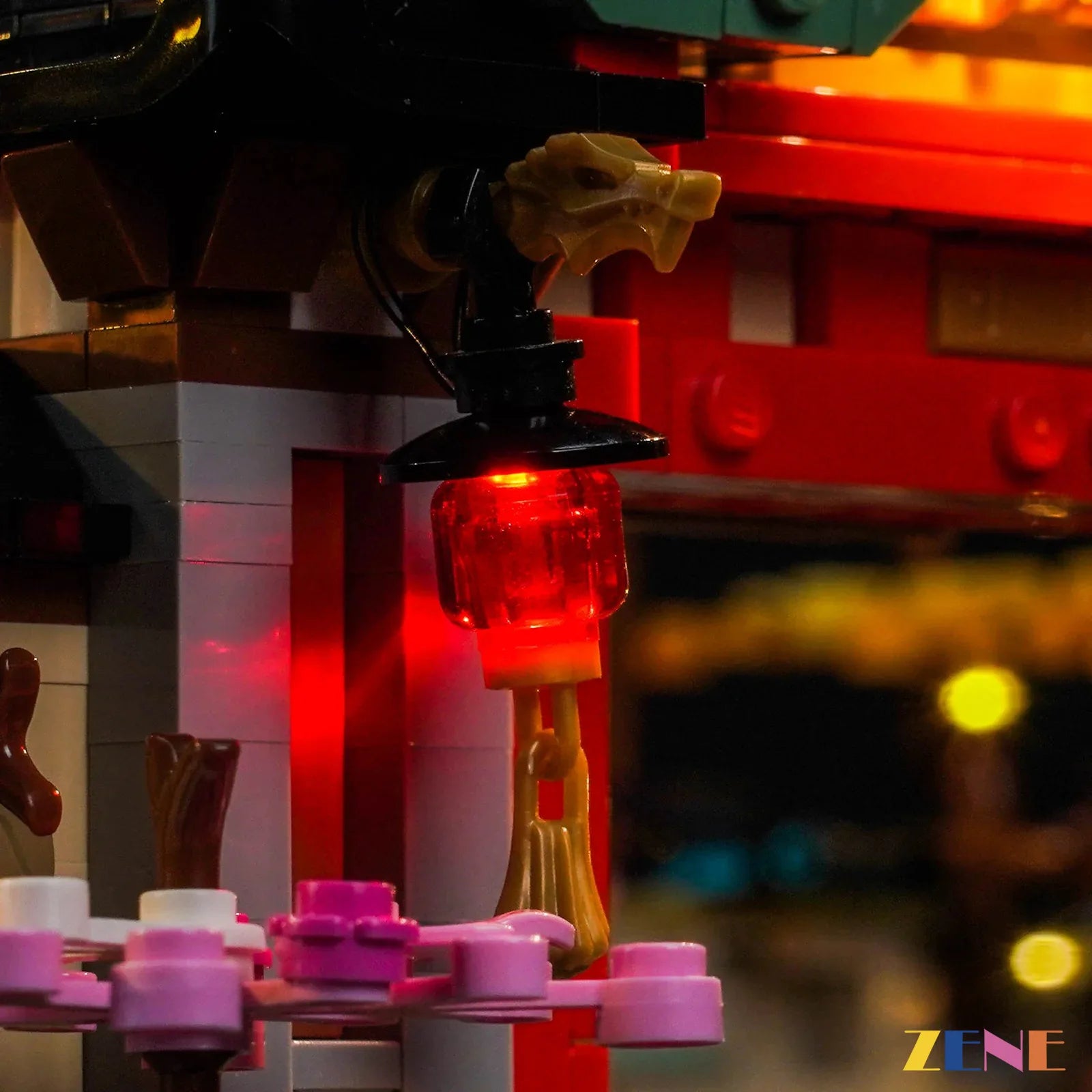 city market lantern glow upgrade - ZENE Bricks Light Kit for LEGO® NINJAGO The Old Town 15th Anniversary #71861
