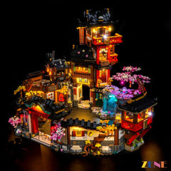 anniversary cityscape night illumination - ZENE Bricks Light Kit for LEGO® NINJAGO The Old Town 15th Anniversary #71861