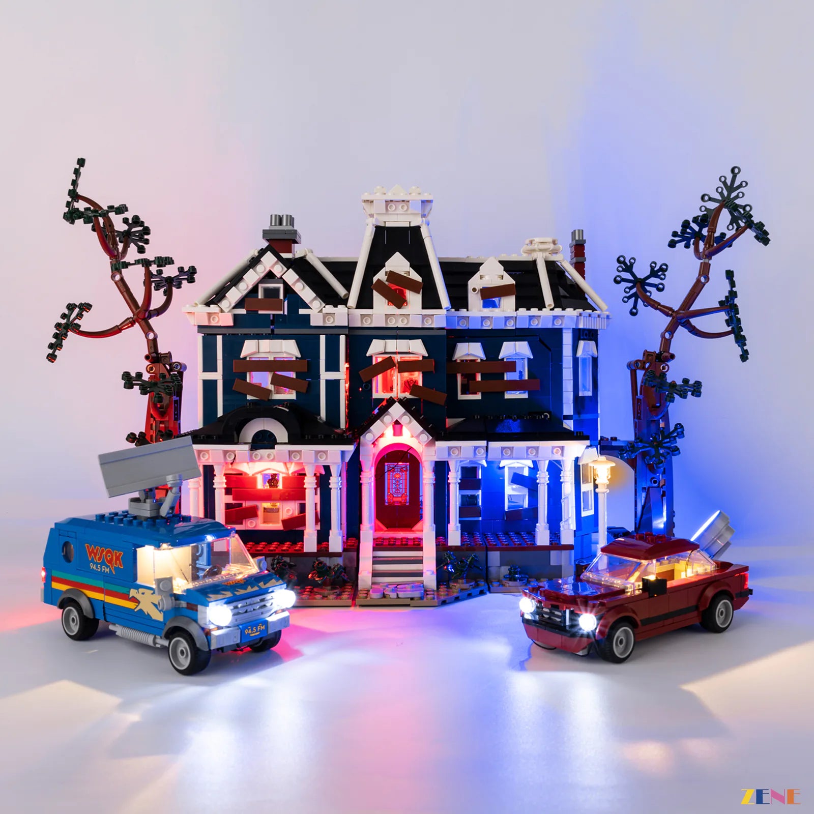 Upside Down crimson rift lighting - ZENE Bricks Light Kit for LEGO® Stranger Things The Creel House #11370 Ver.2
