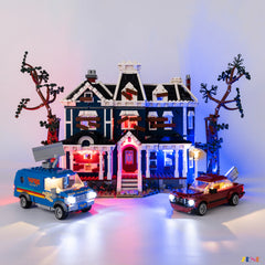 Upside Down crimson rift lighting - ZENE Bricks Light Kit for LEGO® Stranger Things The Creel House #11370 Ver.2