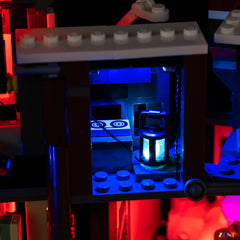 ghostly exterior blue night mode - ZENE Bricks Light Kit for LEGO® Stranger Things The Creel House #11370 Ver.2