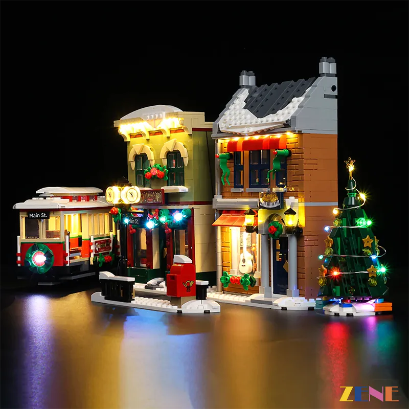 zene bricks Light Kit LEGO Holiday Main Street #10308 (Christmas Ver)