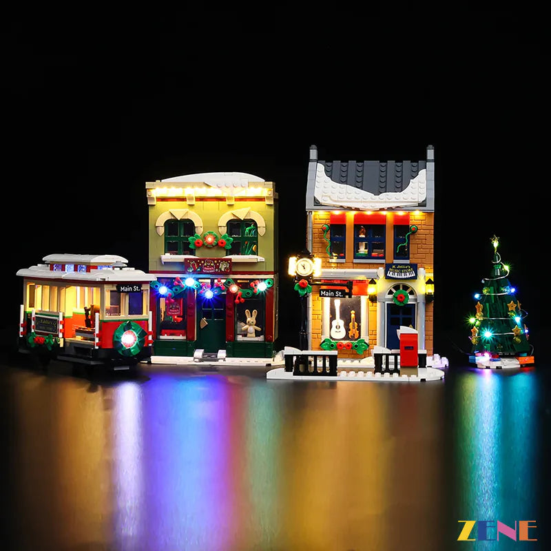 zene bricks Light Kit LEGO Holiday Main Street #10308 (Christmas Ver)