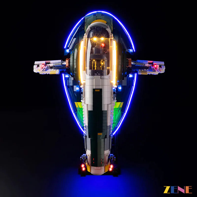 zene bricks Light Kit for LEGO Jango Fett's Firespray-Class Starship #75409 (Ver.2)