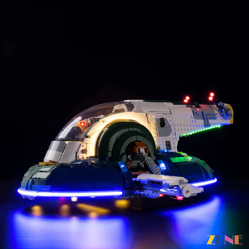 zene bricks Light Kit for LEGO Jango Fett's Firespray-Class Starship #75409 (Ver.2)