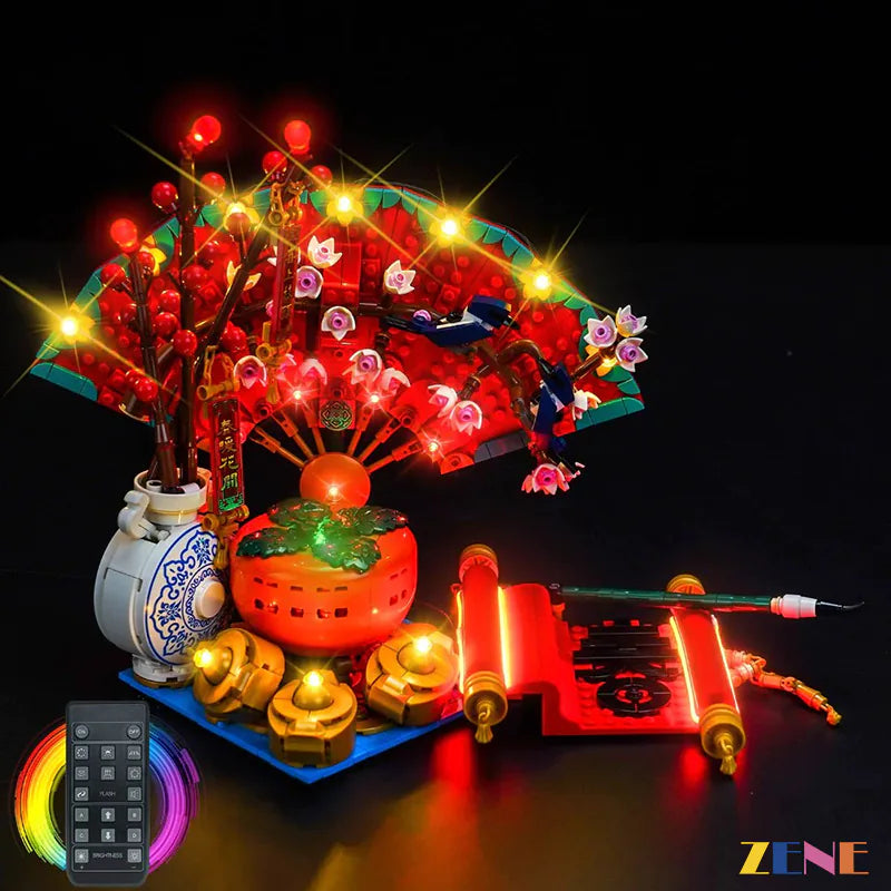 zene bricks Light Kit for LEGO Good Fortune #80117
