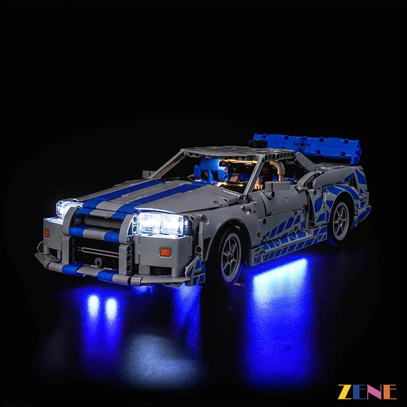 zene bricks Light Kit for Furious Nissan Skyline GT-R (R34) Car #42210