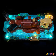 marine diorama museum display glow - ZENE Bricks Light Kit for LEGO® Floating Sea Otters #21366