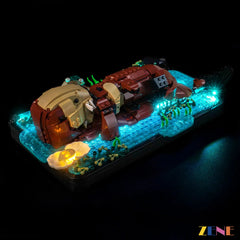 mother otter pup warm highlight - ZENE Bricks Light Kit for LEGO® Floating Sea Otters #21366