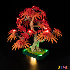 warm bonsai tree ambient lighting - ZENE Bricks Light Kit for LEGO® Japanese Red Maple Bonsai Tree #10348