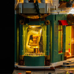metropolis after dark shelf display - ZENE Bricks Light Kit for LEGO® Shopping Street #11371