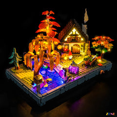 golden foliage cozy garden glow - ZENE Bricks Light Kit for LEGO® Autumn Cottage Garden #11372