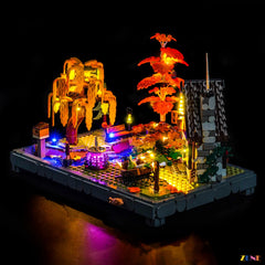 countryside retreat evening LED display - ZENE Bricks Light Kit for LEGO® Autumn Cottage Garden #11372