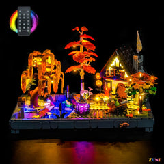 cottage interior warm white illumination - ZENE Bricks Light Kit for LEGO® Autumn Cottage Garden #11372