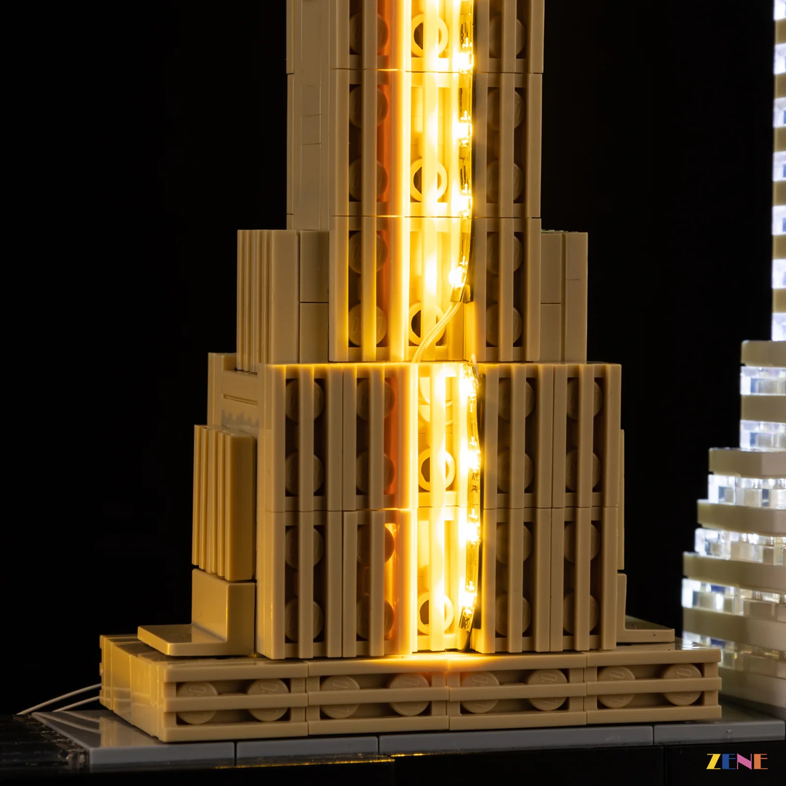 city landmark shelf glow upgrade - ZENE Bricks Light Kit for LEGO® New York City #21028
