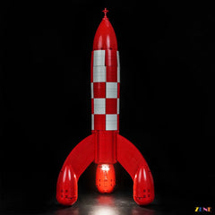 Tintin rocket cockpit exhaust and moon launch glow - ZENE Bricks Light Kit for LEGO® Tintin Moon Rocket #21367 (Ver. 1)
