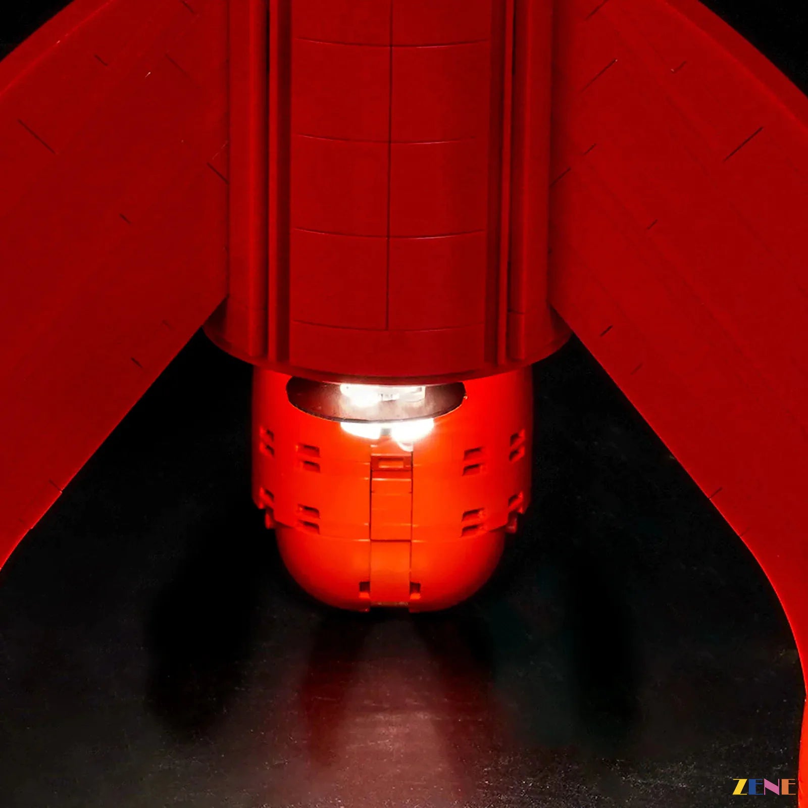 Tintin rocket cockpit exhaust and moon launch glow - ZENE Bricks Light Kit for LEGO® Tintin Moon Rocket #21367 (Ver. 1)