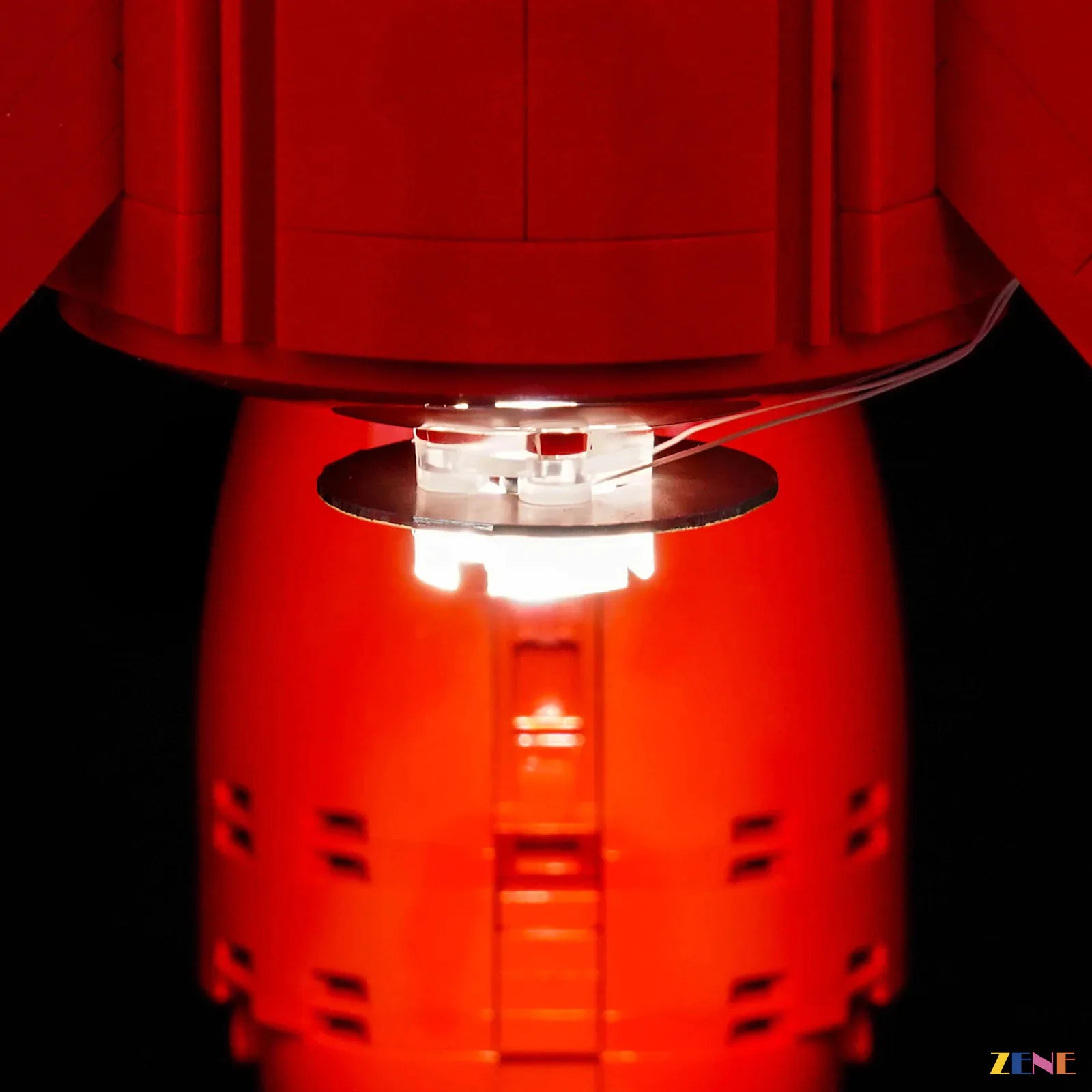 Tintin rocket cockpit exhaust and moon launch glow - ZENE Bricks Light Kit for LEGO® Tintin Moon Rocket #21367 (Ver. 1)