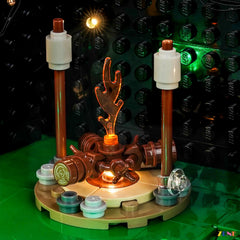 nightstand display soft orange glow - ZENE Bricks Light Kit for LEGO® Peanuts Snoopy's Doghouse #21368