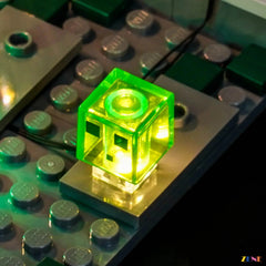 torchlit Minecraft adventure scene - ZENE Bricks Light Kit for LEGO® Zombie Dungeon #21587